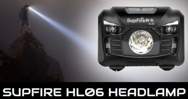 SuperFire HL06 für 10€ - Stirnlampe mit 350 Lumen, 5 verschiedene Modi  (Prime)