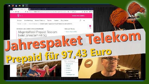 Telekom MagentaMobil Prepaid 5G-Jahrestarif für 97,43€ inkl. 100€ Startguthaben - 24GB + WLAN HotSpot/Call + EU/Schweiz Roaming Telekom MagentaMobil Prepaid 5G Jahrestarif für 97,43€ inkl. 100€ Startguthaben 24GB + WLAN HotSpot/Call + EU/Schweiz Roaming