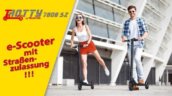 TROTTY 7808 SZ E-Scooter mit bis zu 20 km/h inkl. Straßenzulassung für 359,10€ (statt 434€) TROTTY 7808 SZ E Scooter mit bis zu 20 km/h inkl. Straßenzulassung für 359,10€ (statt 434€)