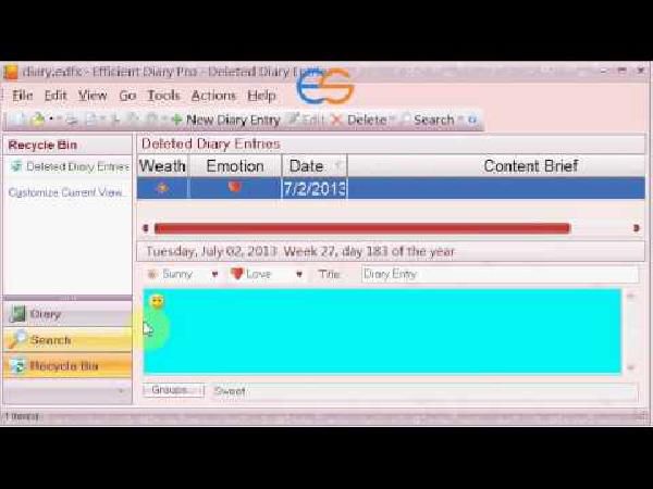 Gratis Gratis Efficient Diary Pro v5.50 (statt ca. 28€)