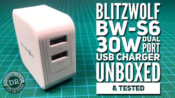 Blitzwolf BW-S6 - 30W 2-Port USB Ladegerät mit QuickCharge 3.0 für 10,39€ - Prime Blitzwolf BW S6 30W 2 Port USB Ladegerät mit QuickCharge 3.0 für 10,39€ Prime