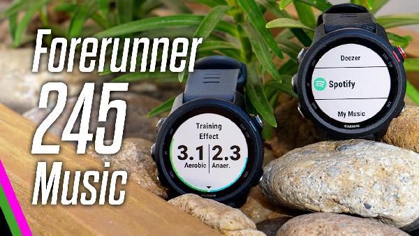 GPS-Laufuhr GPS Laufuhr Forerunner 245 Music mit schwarzem Armband für 260,77€ (statt 285€)